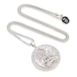 Good Vs. Evil Angel Medallion Necklace -King Ice good vs evil angel medallion necklace king ice 17503105318966