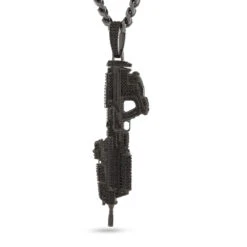 Halo X King Ice - MA5C Assault Rifle Necklace -King Ice halo x king ice assault rifle black gold 3 king ice 35460038623407