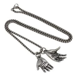 Hands Of Openness Necklace -King Ice hands of openness necklace 26 stainless steel king ice 37313617297583
