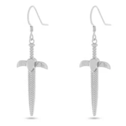 Hanging Dagger Earrings -King Ice hanging dagger earrings sterling silver white gold 1 4 king ice 32237178880175