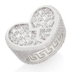 Heartbroken Ring -King Ice heartbroken ring sterling silver white gold 7 king ice 37343593201839