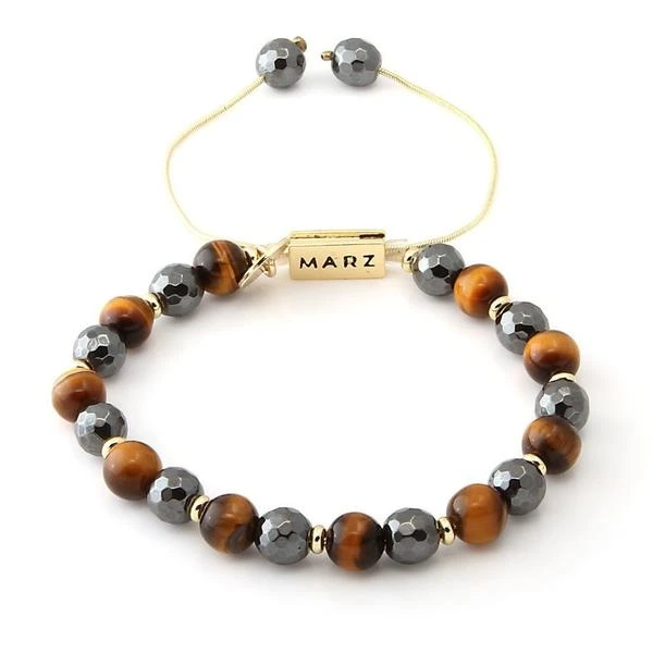 Hematite Tigers Eye Bracelet By MARZ 1 Hematite Tigers Eye Bracelet By MARZ