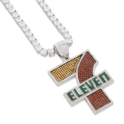 Slurpee® X King Ice - Iced 7-Eleven® Logo Necklace -King Ice iced 7 eleven logo necklace king ice 36530591137967