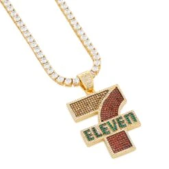 Slurpee® X King Ice - Iced 7-Eleven® Logo Necklace -King Ice iced 7 eleven logo necklace king ice 36530591269039