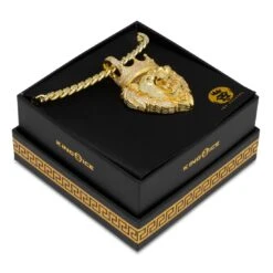 Iced Classic Roaring Lion Necklace -King Ice iced classic roaring lion necklace king ice 30541657571503