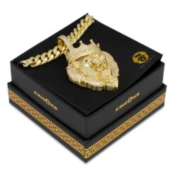 Iced Classic Roaring Lion Necklace -King Ice iced classic roaring lion necklace king ice 30541859848367