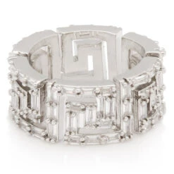 Iced Greek Key Ring -King Ice iced greek key ring king ice 30537253060783