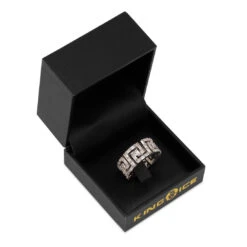 Iced Greek Key Ring -King Ice iced greek key ring king ice 30592552730799