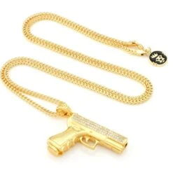 Iced Handgun Necklace -King Ice iced handgun necklace king ice 30551808082095