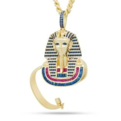 Iced King Tut Stash Necklace -King Ice iced king tut stash necklace 14k gold 2 1 king ice 14869768732726