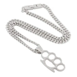 Iced Knuckle Dusters Necklace -King Ice iced knuckleduster necklace king ice 33556943405231