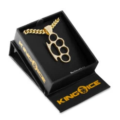 Iced Knuckle Dusters Necklace -King Ice iced knuckleduster necklace king ice 33556943470767