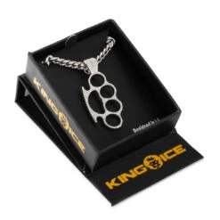 Iced Knuckle Dusters Necklace -King Ice iced knuckleduster necklace king ice 33556943667375
