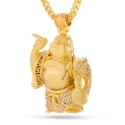 Iced Laughing Buddha Necklace