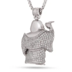Iced Laughing Buddha Necklace -King Ice iced laughing buddha necklace king ice 30594217443503