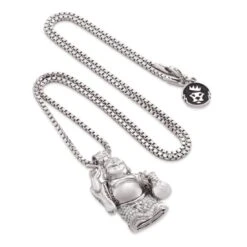 Iced Laughing Buddha Necklace -King Ice iced laughing buddha necklace king ice 30594265645231
