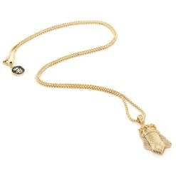 Iced Masked Jesus Necklace -King Ice iced masked jesus necklace 14k gold king ice 14876758310966