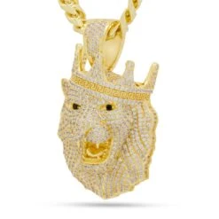 Icy Royal Lion Necklace 14 Icy Royal Lion Necklace -King Ice icy royal lion necklace 14k gold 2 4 king ice 30584563466415
