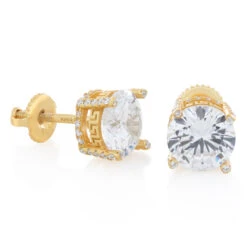 Icy Tennis Earrings 10 Icy Tennis Earrings -King Ice icy tennis earrings sterling silver 14k gold 8mm king ice 36636736127151