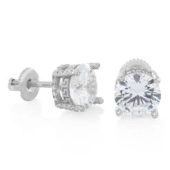 Icy Tennis Earrings 14 Icy Tennis Earrings -King Ice icy tennis earrings sterling silver white gold 8mm king ice 36636736192687