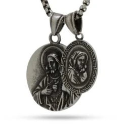 Jesus And Mary Necklace