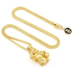Laughing Buddha Necklace -King Ice laughing buddha necklace king ice 14892174049334