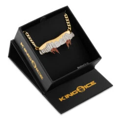 LE Vamp Fangs Necklace -King Ice le vampire fangs necklace 14k gold 1 king ice 36810295476399