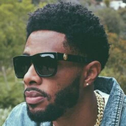 Mt. Olympus Loc Black Sunglasses -King Ice lion head shades with glossy black frame king ice 14876971008054