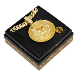 Lion Shield Necklace -King Ice lion shield necklace king ice 17390984790070