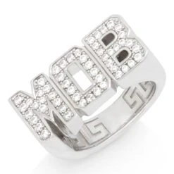 M.O.B Ring -King Ice m o b ring sterling silver white gold 7 king ice 31565814431919
