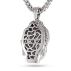 Mini Polished Buddha Necklace -King Ice mini polished buddha necklace king ice 30531343253679