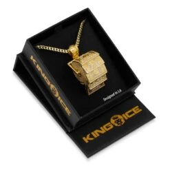 Money Roll Necklace -King Ice money roll necklace 14k gold 1 7 king ice 14882217656374