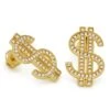 Money Sign Stud Earrings