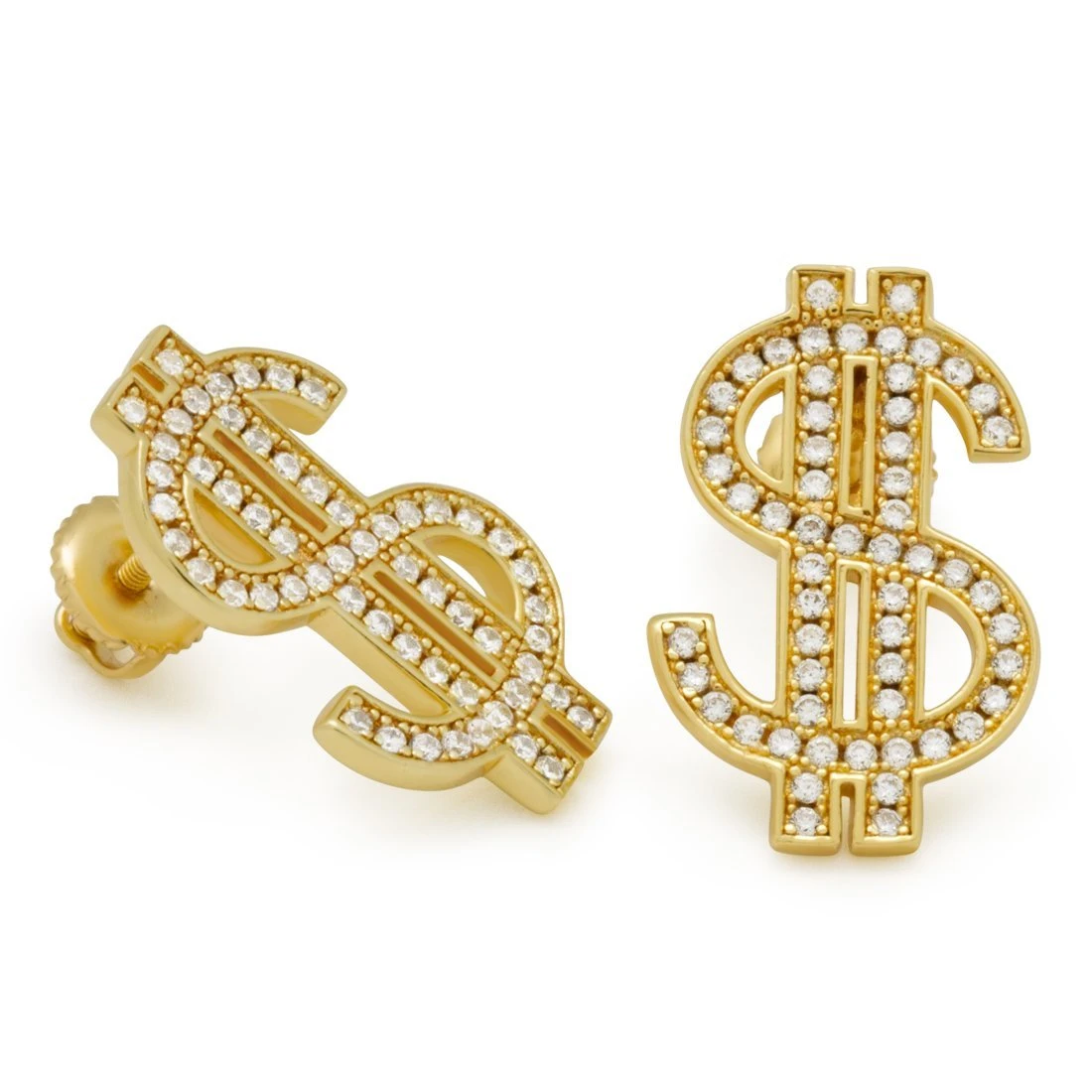 Money Sign Stud Earrings 1 Money Sign Stud Earrings