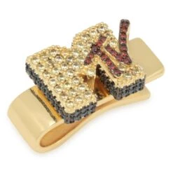 MTV X King Ice - Logo Tie Bar -King Ice mtv x king ice logo tie bar 14k gold s king ice 25687065231535