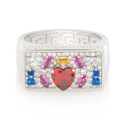 Multi-Color Crown Julz Ring 14 Multi-Color Crown Julz Ring -King Ice multi color crown julz ring king ice 36715225907375