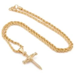 Nail Cross Necklace 11 Nail Cross Necklace -King Ice nail cross necklace king ice 30528285835439