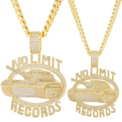 No Limit Records X King Ice - Iced 98 Logo Necklace -King Ice no limit records x king ice 98 logo necklace king ice 34077141958831
