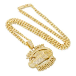 No Limit Records X King Ice - Iced 98 Logo Necklace -King Ice no limit records x king ice iced 98 logo necklace king ice 35941116182703