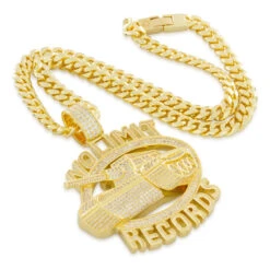 No Limit Records X King Ice - Iced 98 Logo Necklace -King Ice no limit records x king ice no limit 98 logo necklace king ice 34064174153903
