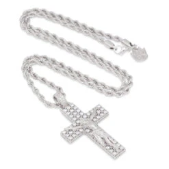 Notorious B.I.G. X King Ice - Biggie Crucifix Necklace -King Ice notorious b i g x king ice biggie crucifix necklace king ice 30553655345327