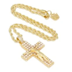Notorious B.I.G. X King Ice - Biggie Crucifix Necklace -King Ice notorious b i g x king ice biggie crucifix necklace king ice 30561819951279