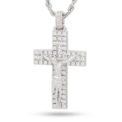 Notorious B.I.G. X King Ice - Biggie Crucifix Necklace -King Ice notorious b i g x king ice biggie crucifix necklace white gold 2 5 king ice 30562379399343