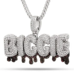 Notorious B.I.G. X King Ice - Biggie Drip Necklace -King Ice notorious b i g x king ice biggie drip necklace white gold 20 1 5 king ice 30562883535023