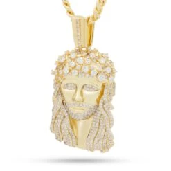 Notorious B.I.G. X King Ice - Biggie Jesus Necklace -King Ice notorious b i g x king ice biggie jesus necklace 14k gold 1 7 king ice 30591009161391