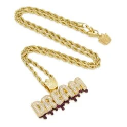 Notorious B.I.G. X King Ice - Dream Necklace -King Ice notorious b i g x king ice dream necklace 14k gold 1 2 king ice 14877250682934