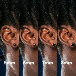 Onyx Brilliant-Cut Stud Earrings 7 Onyx Brilliant-Cut Stud Earrings -King Ice onyx brilliant cut stud earrings king ice 32248736514223