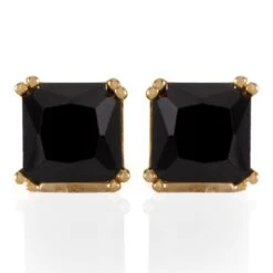 Onyx Princess-Cut Stud Earrings 7 Onyx Princess-Cut Stud Earrings -King Ice onyx princess cut stud earrings king ice 30596077945007