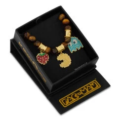 PAC-MAN X King Ice - 8mm Inky Beaded Bracelet -King Ice pacman x king ice 8mm inky beaded bracelet gold plated 14k gold stretch king ice 35366944342191