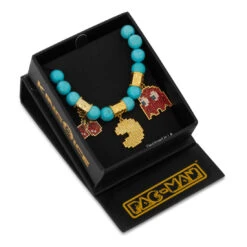 PAC-MAN X King Ice - 8mm Blinky Beaded Bracelet -King Ice pacman x king ice blinky beaded bracelet gold plated 14k gold stretch king ice 35366902333615